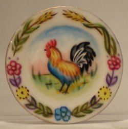 Provencal Coq Round Platter by Christopher Whitford