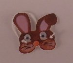 Party Mask Brown Bunny Rabbit by Gertraud Krammel