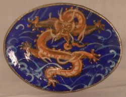 Dragon Oval Platter by Christopher Whitford