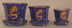 Dragon Flower Pot Large by Christopher Whitford