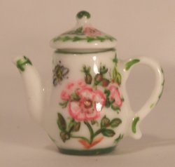 "Portmeirion" Coffee Pot Pink Flower by Christopher Whitford