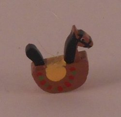 Rocking Horse Brown Ornament by Erzgebirgische Miniaturen