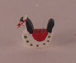 Rocking Horse White Ornament by Erzgebirgische Miniaturen