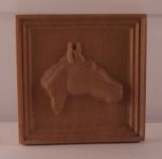 Carved Wood Plaque Horse by Lynn Jowers