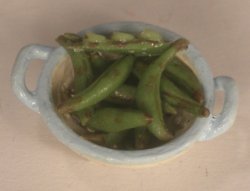 Broad Beans in Colander by Linda Cummings