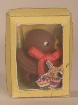 Chocolate Chick in Box by Linda Cummings