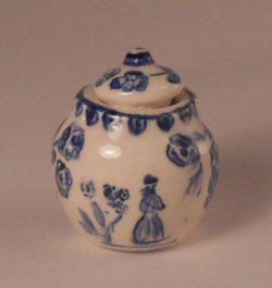 Blue & White Pair Ginger Jar by Sally Meekins