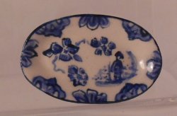 Blue & White Platter #2 by Sally Meekins