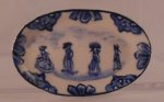 Blue & White Platter #3 by Sally Meekins