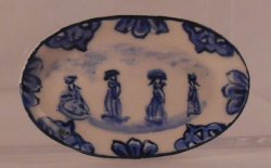Blue & White Platter #3 by Sally Meekins