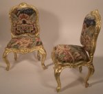 Louis XV Petti Point Pair of Side Chairs by Robert Dawson