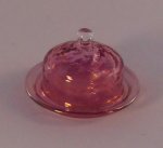 Butter Dish Cranberry #69 by Glasscraft