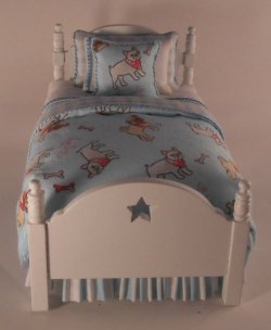 Its a Doggy Dog World Bed by Lorraine Sculderi