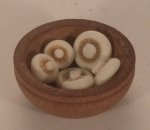 Mushrooms in Wood Bowl by Montserrat Folch