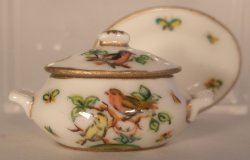Herend Rothchild Bird Tureen & Platter by Christopher Whitford