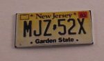 License Plate New Jersey