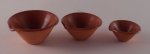 Redware Set of 3 Bowls R22 by Elisabeth Causeret