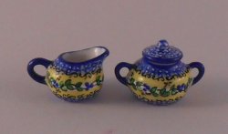 Polish Pattern Kasia Creamer & Sugar by Christopher Whitford