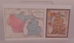 Map of Michigan set of 4 by Carol Lester