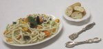 Seafood Spaghetti & Bread by Linda Cummings