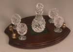 Crystal Round Decanter Set by Jim Irish
