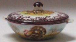 Thanksgiving Turkey Round Tureen by Christopher Whitford