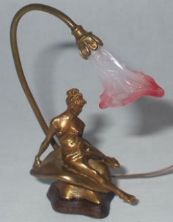 Ricardo Boudoir Lamp w/Pink Shade by Jim Pounder
