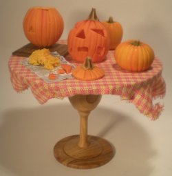 Lighted Pumpkin Table #4 by Richard Johnson