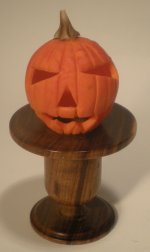 Lighted Pumpkin Pedistal #5 by Richard Johnson