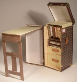 LV Monogram Portable Desk Trunk by Jose Gomez