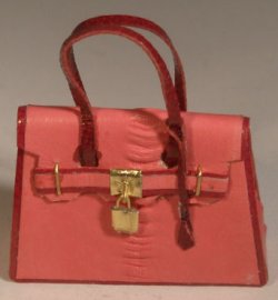 Hermes Style Eel Skin Handbag Pink by Jose Gomez