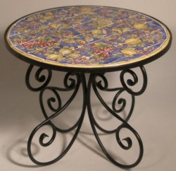 Tiled Bistro Table Grape Lemon by Tiny Ceramics & Jason Getzan