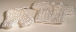 Knit Baby Set White by Alice Gegers