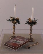 Holiday Home Collection #4 Pair of Candelsticks/Snuffer & Book
