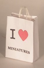 Shopping Bag I Love Miniatures by Hudson River
