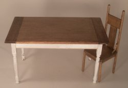 Kitchen Table w/White Legs by CJ's