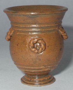 Pottery #46 Brown Garden Urn by Elisabeth Causeret