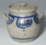 Pottery #67 Decorated Salt Pot by Elisabeth Causeret #A