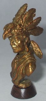Bronze Bust of an Indian by Jim Pounder