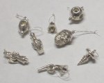Set of 8 Sterling Silver Christmas Ornaments by Harry Smith