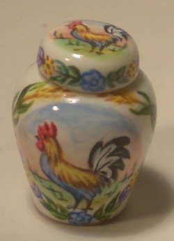 Provencial Coq Large Covered Jar by Christopher Whitford