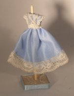 Girls Dress on Stand Blue Bow by Elena
