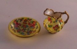 Chintz Bird Pitcher & Bowl by Christopher Whitford