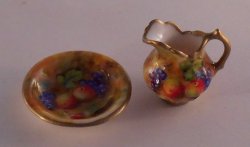 Royal Worchestor Fruit Pitcher & Bowl by Christopher Whitford