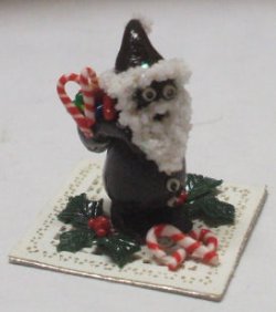 Chocolate Santa w/ Candy Filled Sack by Linda Cummings