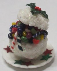 Candy Cane Filled Coconut Covered Fondant Snowball by Cummings