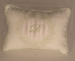 Green Monogram D "Scented" Pillow by Syreeta's