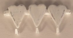 Triple Heart Robe/Coat Hook White by Syreeta's
