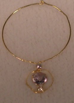 Art Deco 18kt Alexanderite Diamond Necklace by Ligia