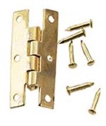 (1131) Brass H Hinge w/nails 2pr/pkg by Houseworks